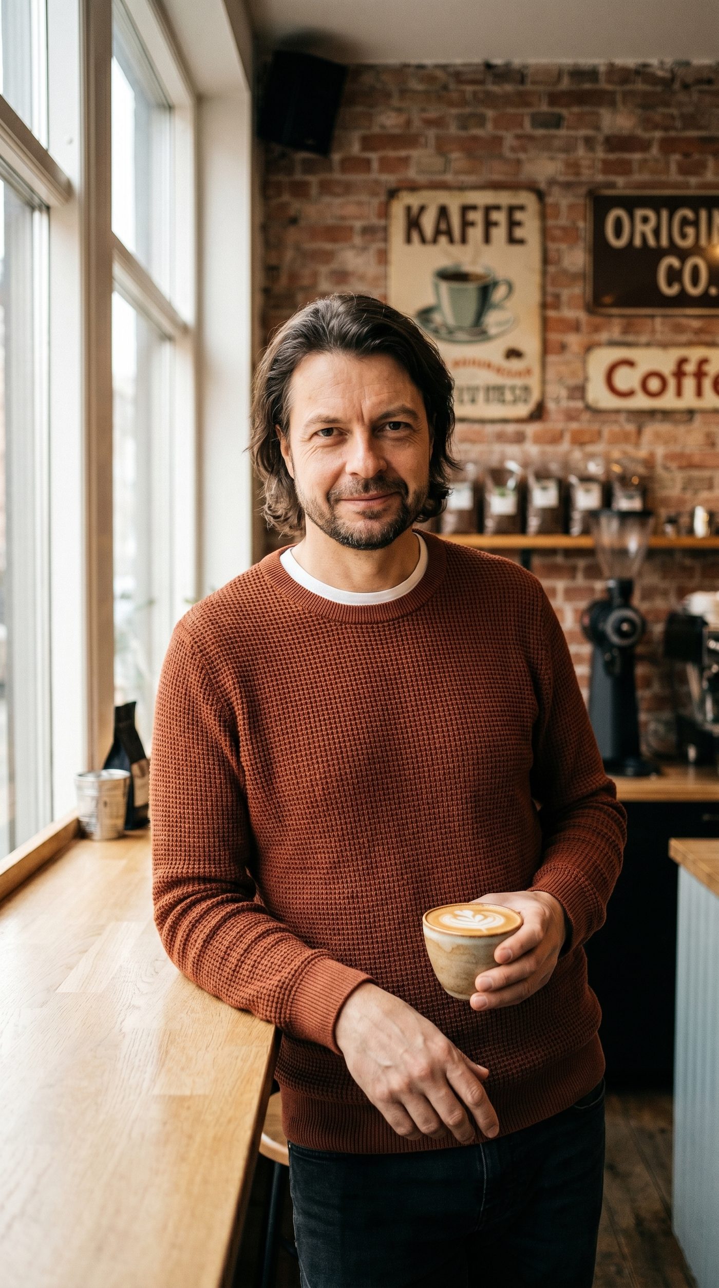 Maik im Café