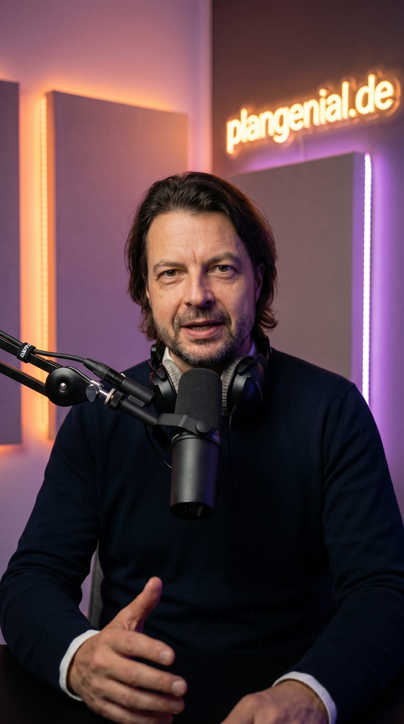 Maik im Podcast-Studio