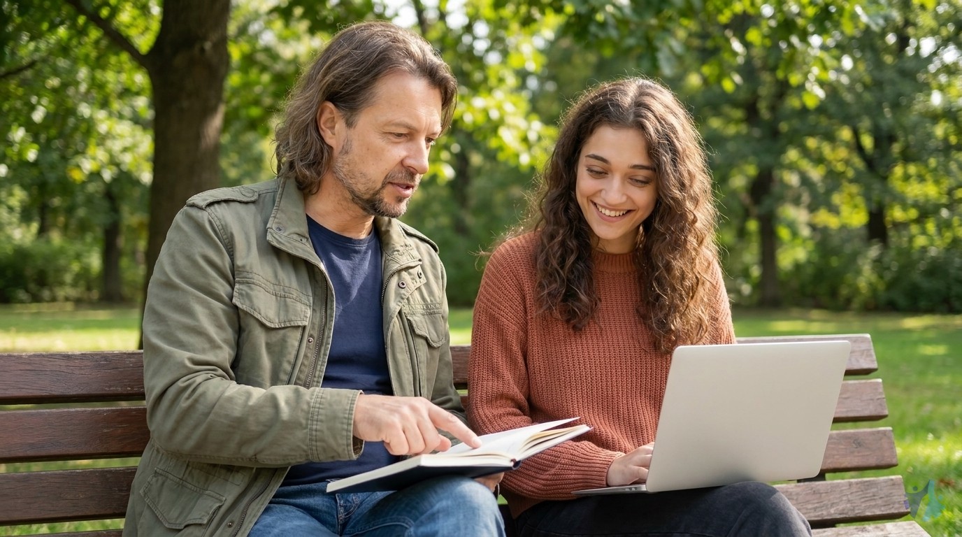 Lia und Maik planen gemeinsam die nächsten Karriereschritte